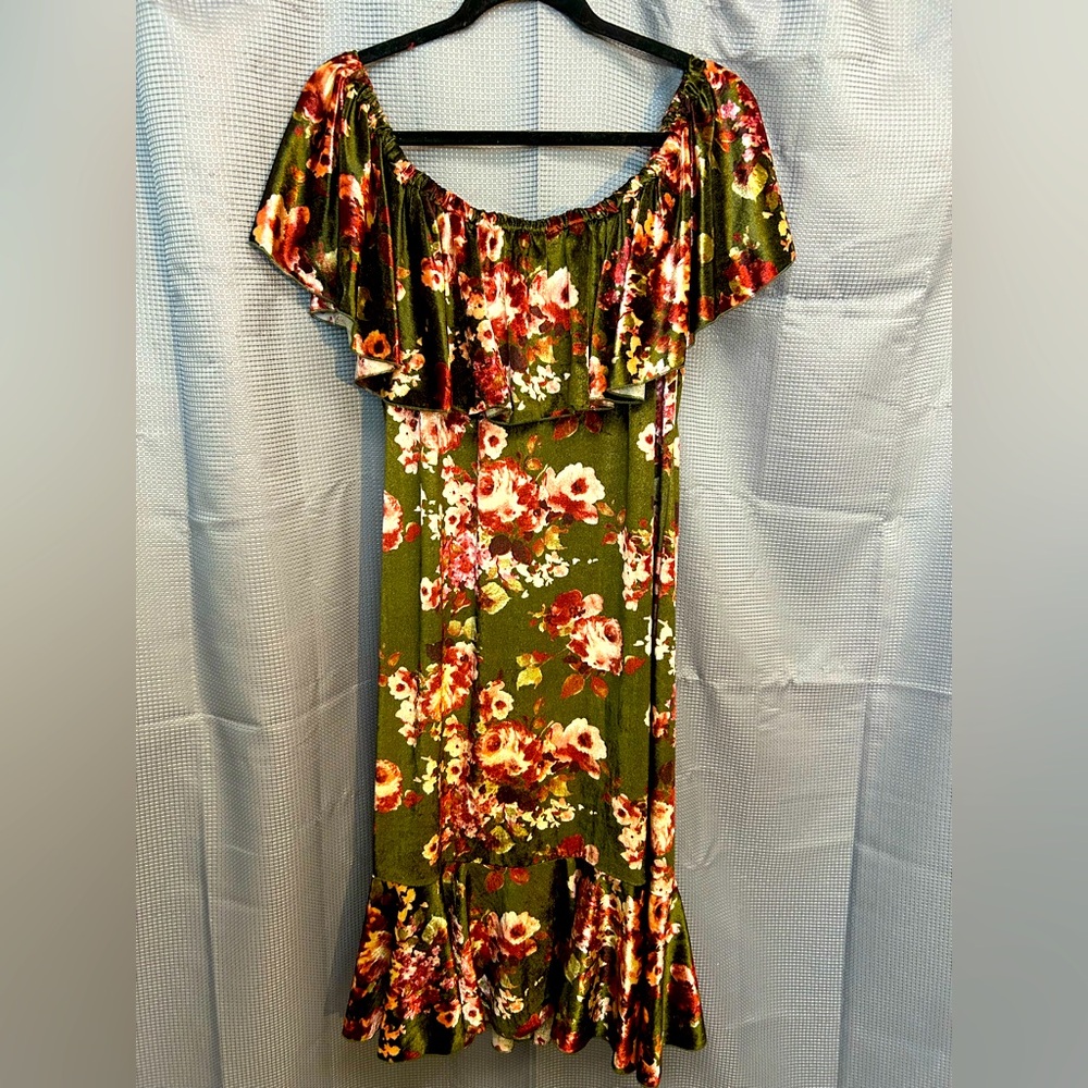 LuLaRoe Floral Velvet Dress